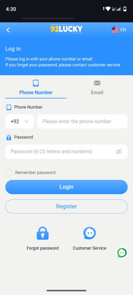 92 lucky register